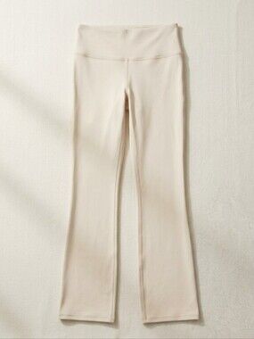 BUBBLELIME Cream Flare Leggings XL NWT Yoga Workout Pants